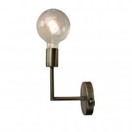 Oriel Lighting-CHELSEA WALL LIGHT Antique Brass / Matt Black